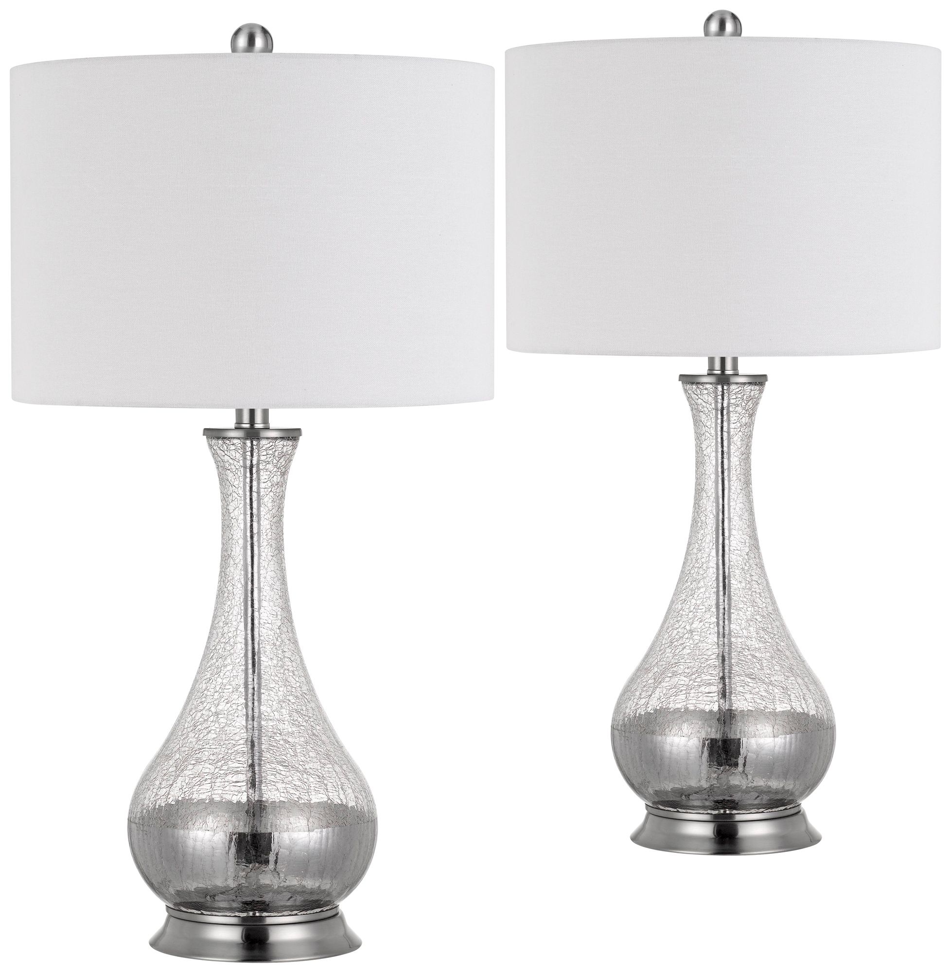 clear glass bedside lamps