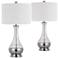 Potenza Clear Crackle Glass Table Lamps Set of 2