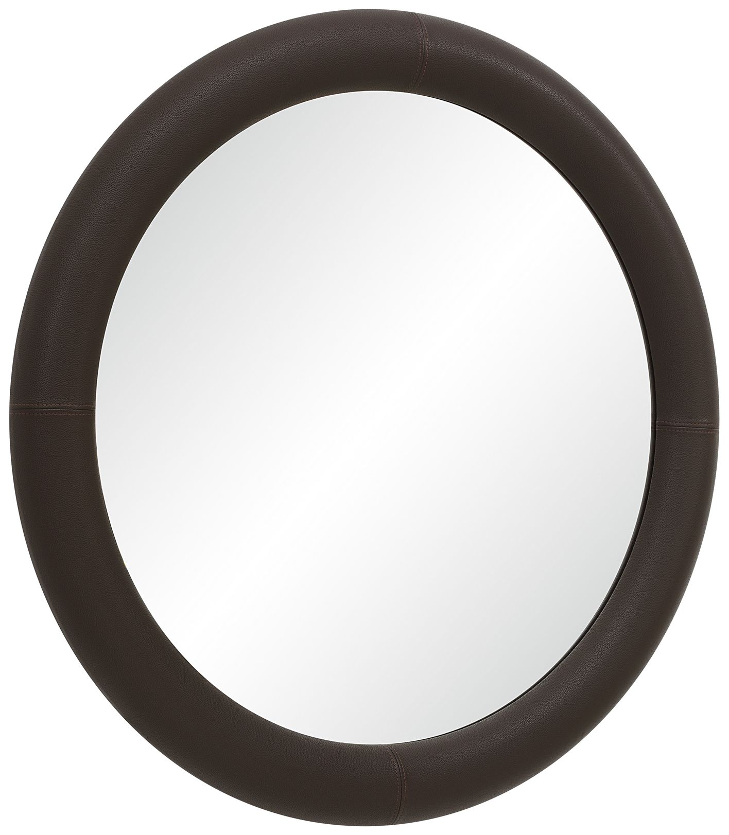 Image 4 Potro 45" H x 45" W Wall Mirror, Dark Brown more views