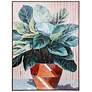 2_Potted Plant I 30"W x 40"H Hand Embellished Framed Canvas Wall Ar