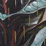 5_Potted Plant II 30"W x 40"H Hand Embellished Framed Canvas Wall A more views