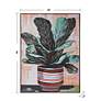 7_Potted Plant II 30"W x 40"H Hand Embellished Framed Canvas Wall A more views