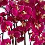 Thumbnail3 of Potted White Ceramic 29" High Faux Fuchsia Orchid more views