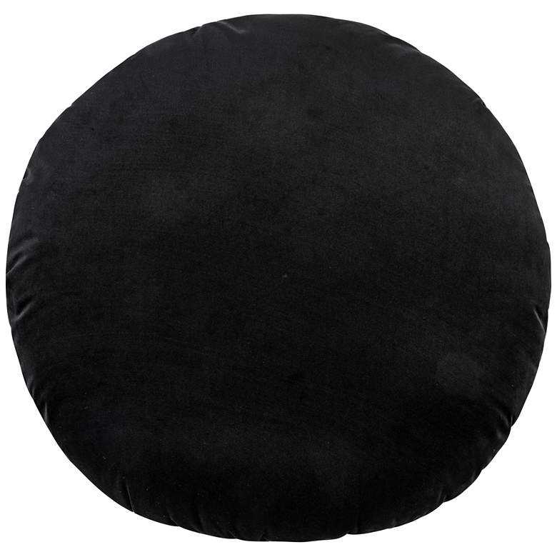 Image 1 Potter Black Velvet 20 inch Round Decorative Pillow