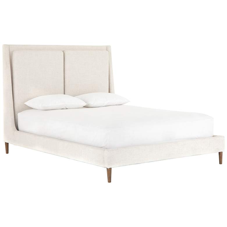 Image 3 Potter Modern Dover Crescent White Parawood Queen Bed