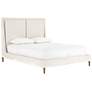 Potter Modern Dover Crescent White Parawood Queen Bed in scene