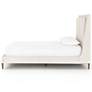 Potter Modern Dover Crescent White Parawood Queen Bed in scene