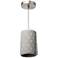 Pottery Perfect 6 1/4"W Chrome and Concrete Mini Pendant