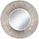 Pounded Metal 31 1/2" High Round Wall Mirror