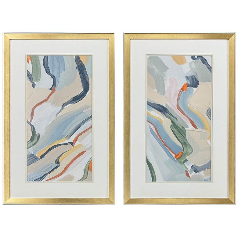 Image 1 Pour Monsieur 20"W x 32"H Framed Wall Art Set of 2