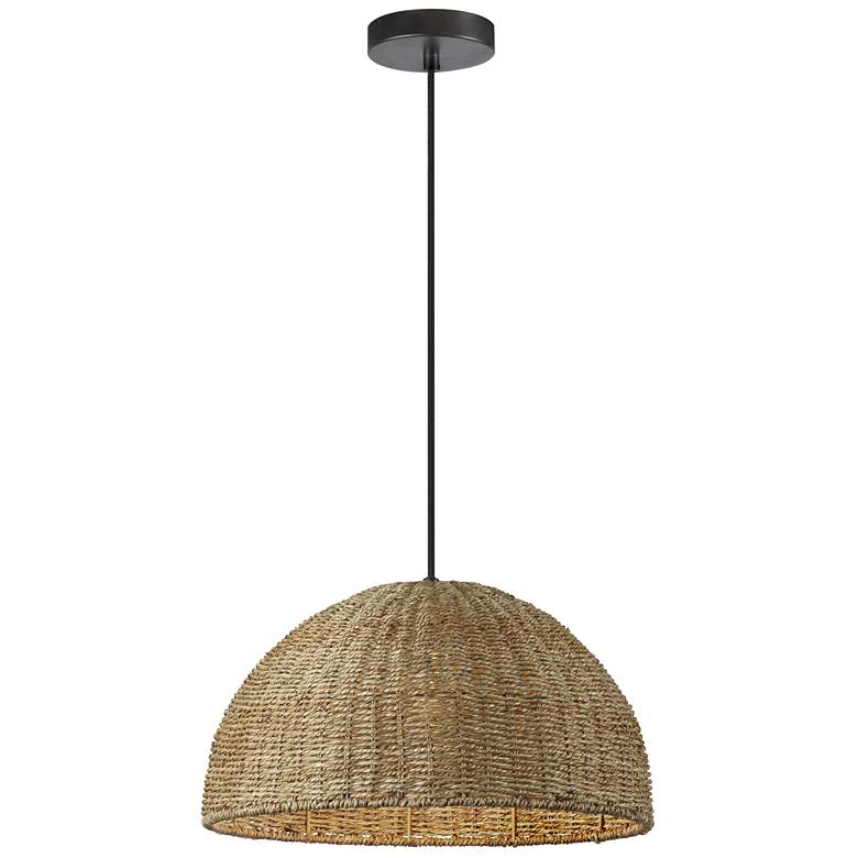 Image 1 Pourel 15.75" Wide Matte Black Pendant