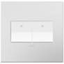 Powder White 2-Gang Wall Plate with 2 x Paddle Switches