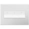 Powder White 3-Gang Wall Plate with 3 x Paddle Switches