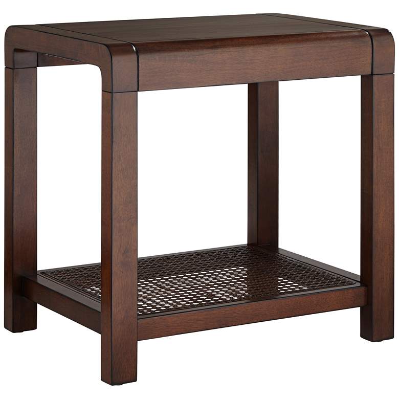 Image 7 Powell 22" Wide Brown Wood Side Table more views