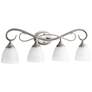 Powell 31 1/2" Wide Classic Nickel 4-Light Vanity Bath Light
