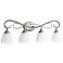 Powell 31 1/2" Wide Classic Nickel 4-Light Vanity Bath Light