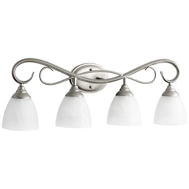 Powell 31 1/2" Wide Classic Nickel 4-Light Vanity Bath Light