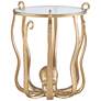 2_Powell Furniture Octavia 20" Wide Antique Gold Octopus Side Table