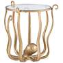 5_Powell Furniture Octavia 20" Wide Antique Gold Octopus Side Table more views