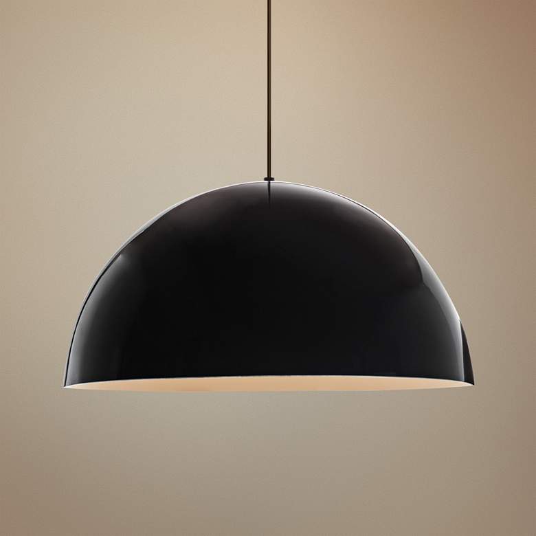 Image 1 Powell Street 24" Wide Black Pendant Light