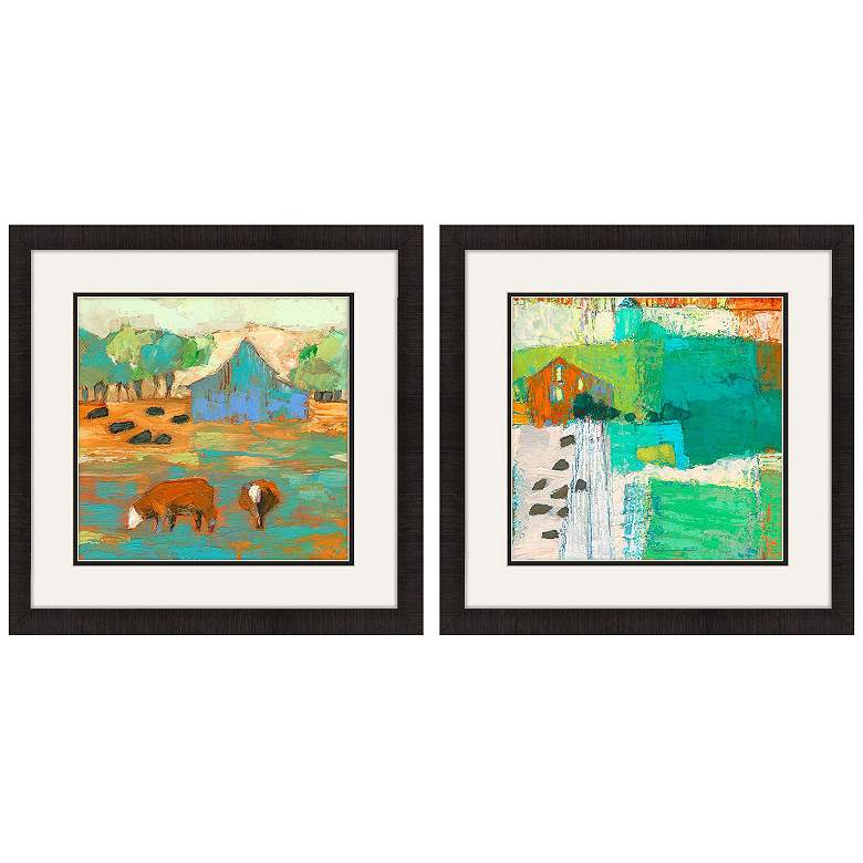 Image 1 Powhatan Barn 18"W x 18"H Framed Art Set of 2