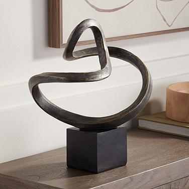 Prader 13 1/2" High Matte Bronze Abstract Sculpture