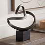 1_Prader 13 1/2" High Matte Bronze Abstract Sculpture