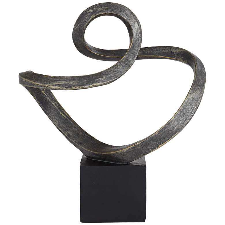 Image 5 Prader 13 1/2" High Matte Bronze Abstract Sculpture more views