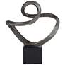 5_Prader 13 1/2" High Matte Bronze Abstract Sculpture more views