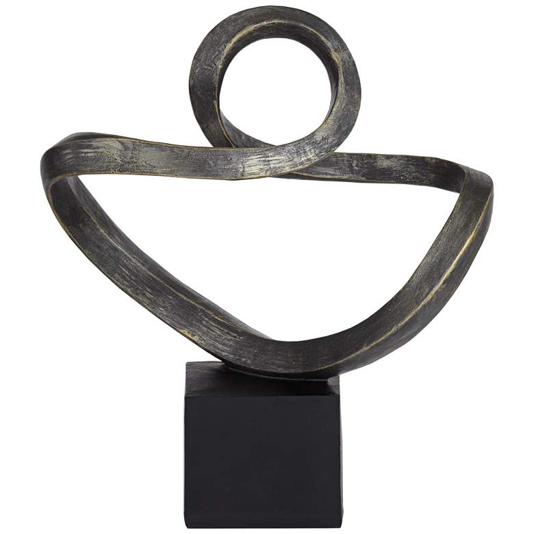 Image 7 Prader 13 1/2" High Matte Bronze Abstract Sculpture more views