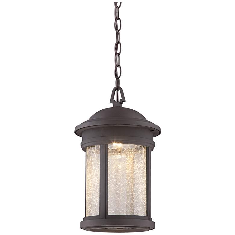 Image 1 Prado 14 3/4 inchH Rubbed Fountain LED Outdoor Hanging Lantern