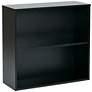 Prado 31 1/2" Wide Black 2-Shelf Wood Bookcase