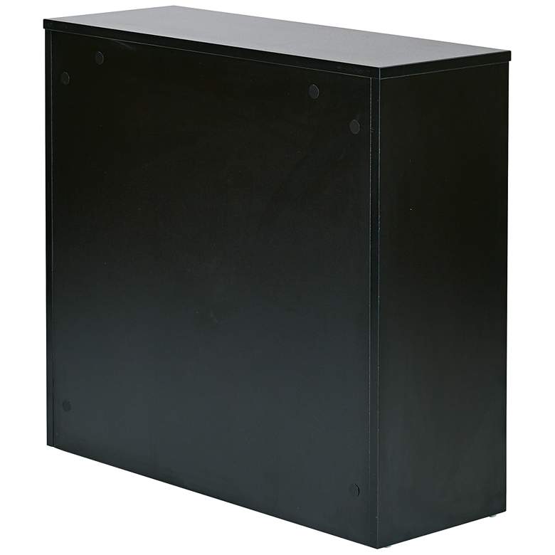 Image 3 Prado 31 1/2 inch Wide Black 2-Shelf Wood Bookcase more views