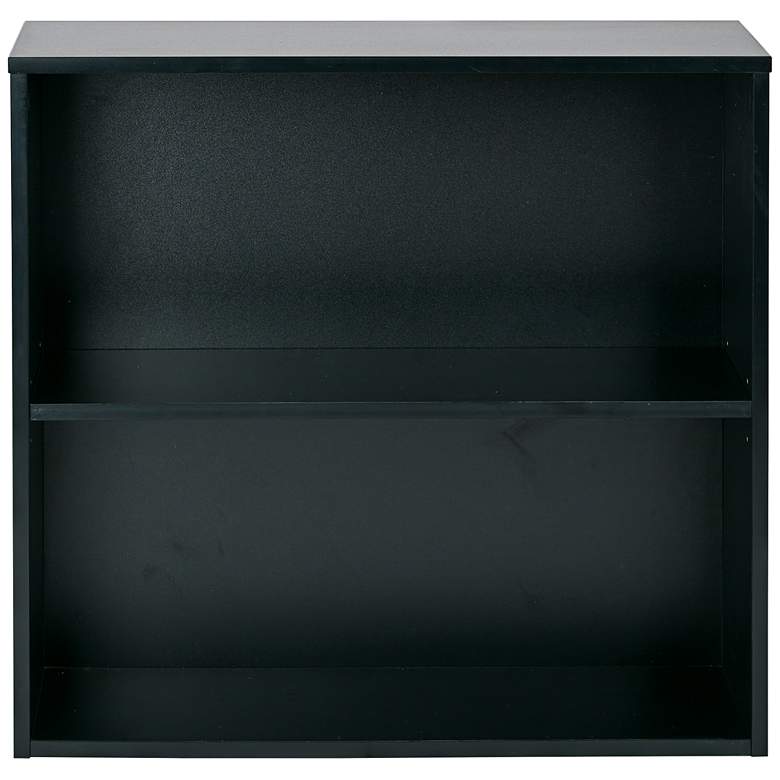 Image 4 Prado 31 1/2 inch Wide Black 2-Shelf Wood Bookcase more views