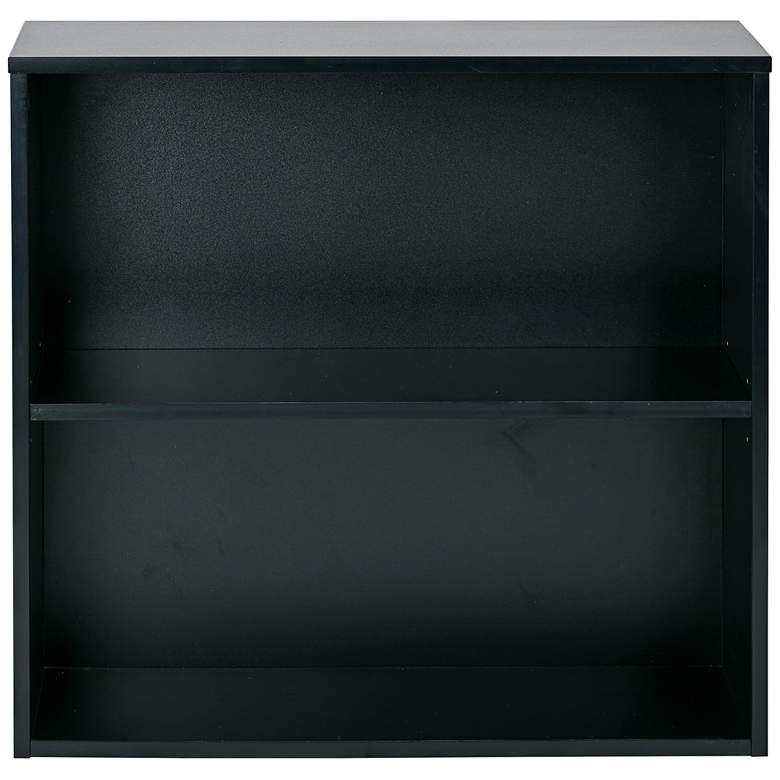 Image 4 Prado 31 1/2" Wide Black 2-Shelf Wood Bookcase more views