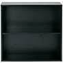 Prado 31 1/2" Wide Black 2-Shelf Wood Bookcase