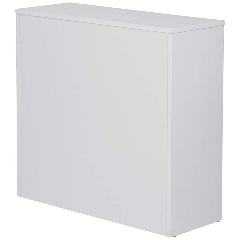 Image 3 Prado 31 1/2 inch Wide White 2-Shelf Wood Bookcase more views