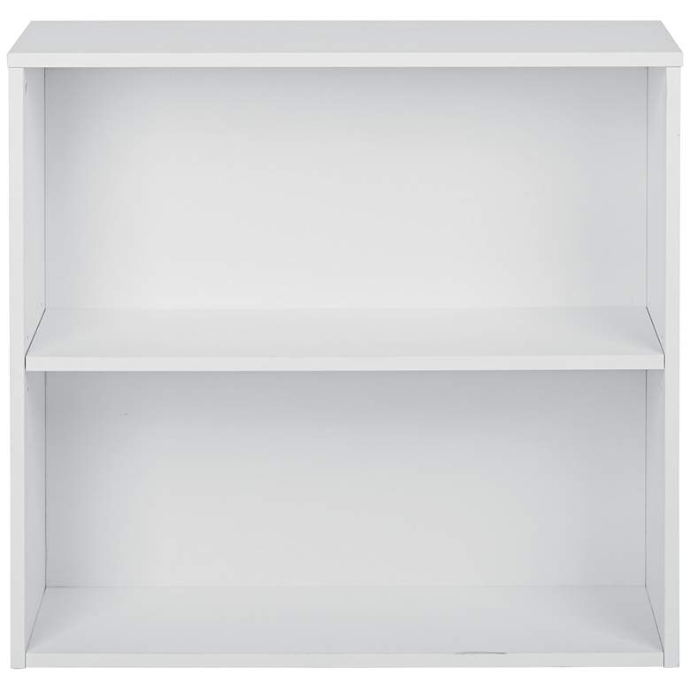 Image 4 Prado 31 1/2" Wide White 2-Shelf Wood Bookcase more views