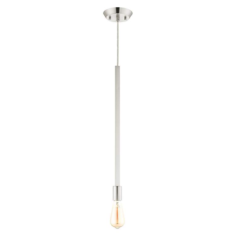 Image 3 Prague 1 Light Brushed Nickel Pendant more views
