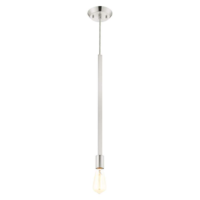 Image 5 Prague 1 Light Brushed Nickel Pendant more views