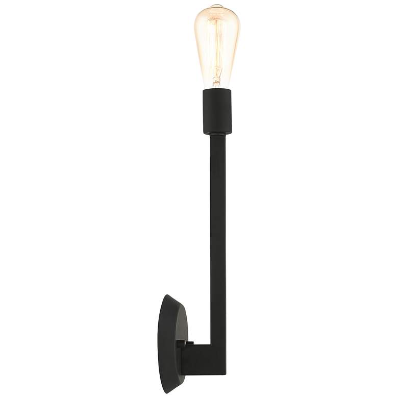 Image 1 Prague 16" High Black Wall Sconce