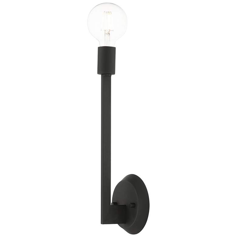 Image 4 Prague 16 inch High Black Wall Sconce more views