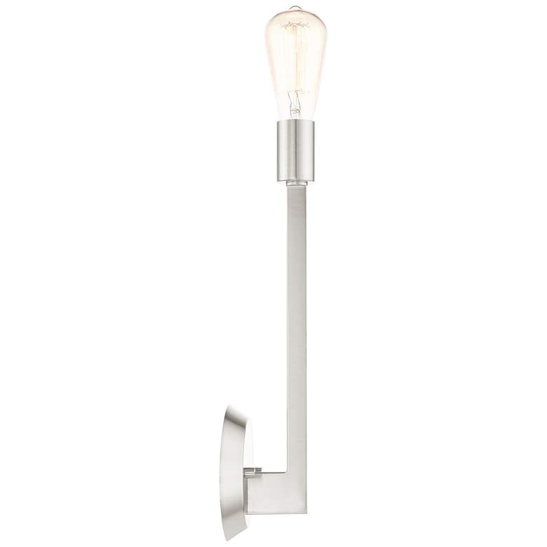 Image 1 Prague 16 inch High Brushed Nickel Wall Sconce