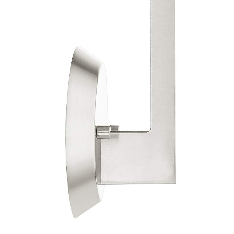 Image 3 Prague 16 inch High Brushed Nickel Wall Sconce more views