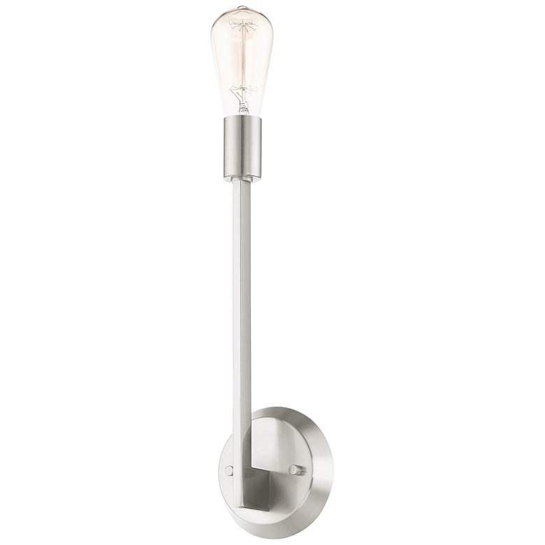 Image 4 Prague 16" High Brushed Nickel Wall Sconce more views