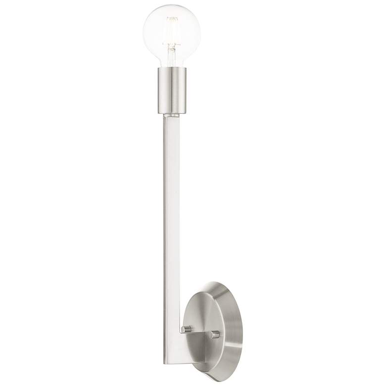 Image 5 Prague 16" High Brushed Nickel Wall Sconce more views
