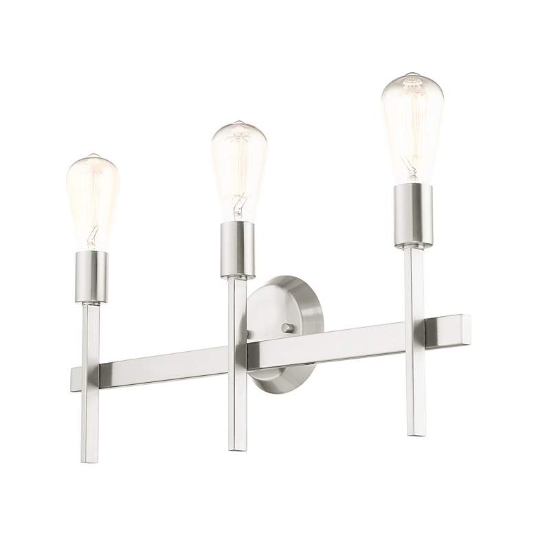Image 7 Prague 23 1/2" Wide Brushed Nickel 3-Light Bath Light more views