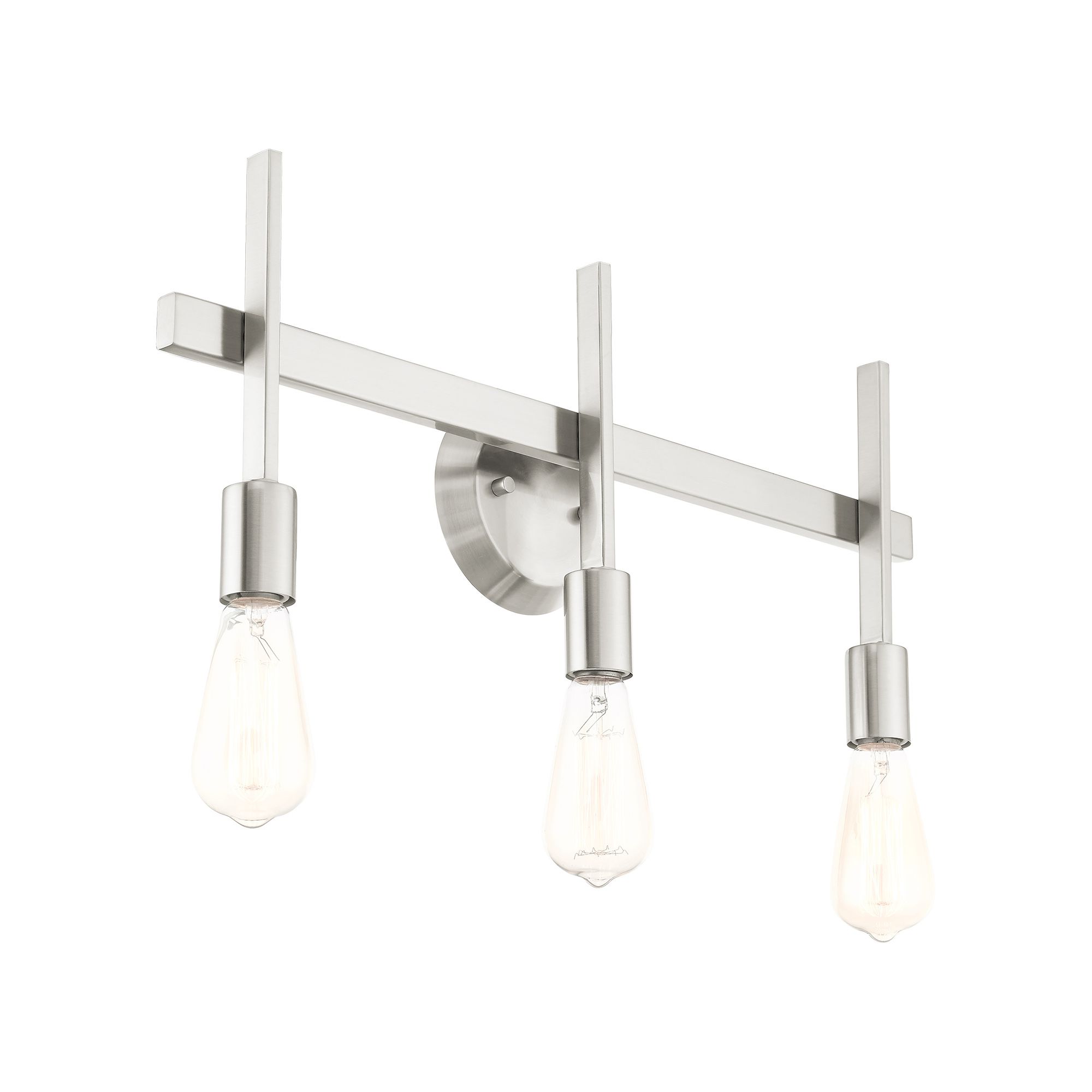 Prague 23 1/2" Wide Brushed Nickel 3-Light Bath Light