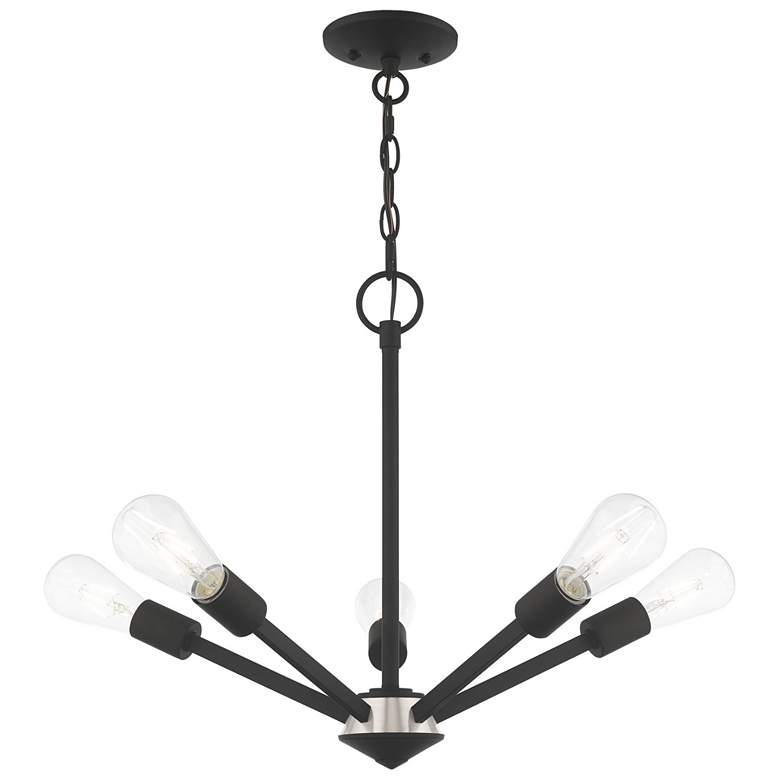Image 1 Prague 5 Light Black Chandelier