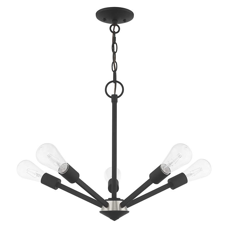 Image 4 Prague 5 Light Black Chandelier more views